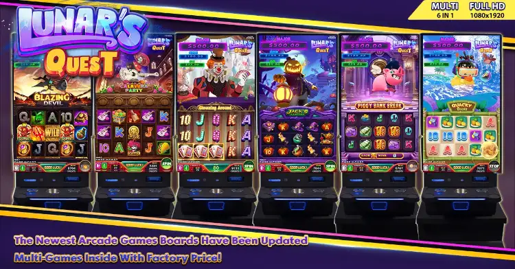 A vibrant slot machine themed around Luna's Quest, featuring celestial graphics and engaging gameplay elements.