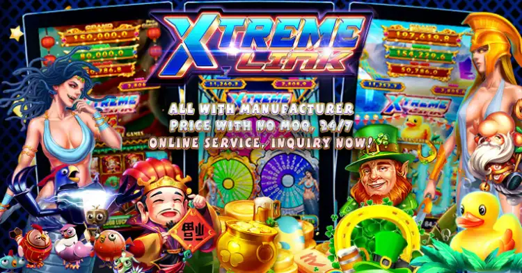 The game interface of the Xtreme slot machine, highlighting exciting elements and design by Xtreme Link Vertical Games.